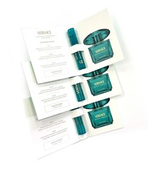 Lot Of 3x Versace Crystal Emerald Eau De Parfum Sample Spray Vials For Women NEW