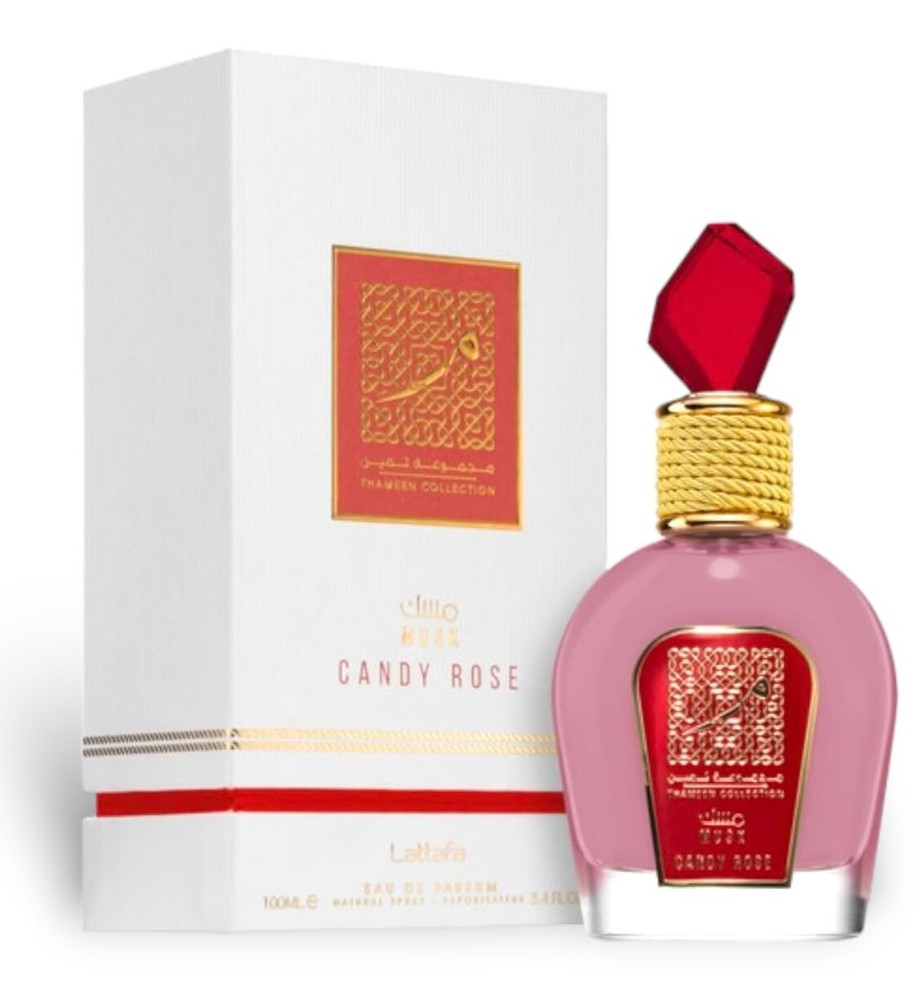 LATTAFA MUSK CANDY ROSE by Lattafa EAU DE PARFUM SPRAY 3.4 OZ (THAMEEN COLLECTIO
