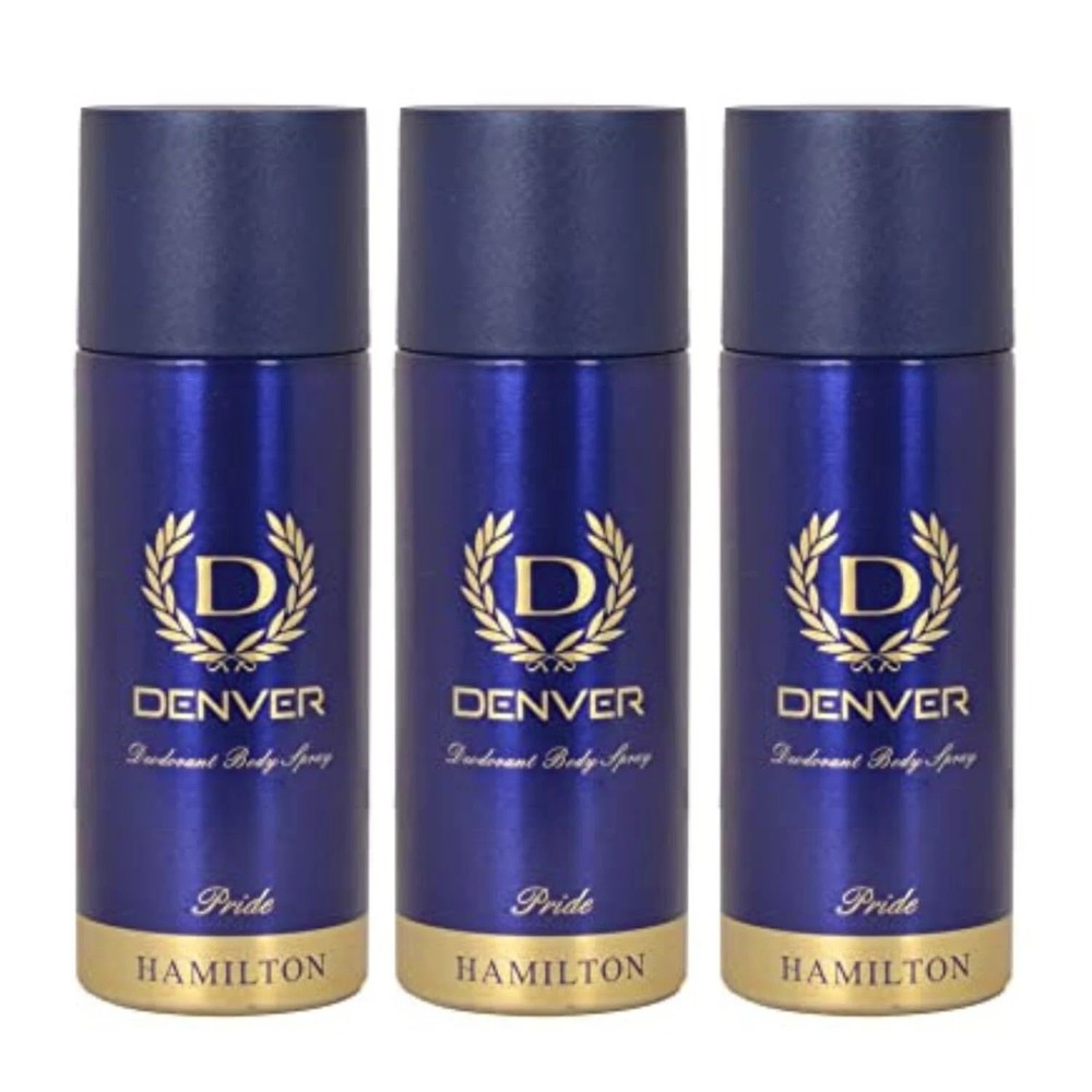 DENVER Pride Deo 165ML Each | Long Lasting Deodorant Spray for Men | Pack of 3