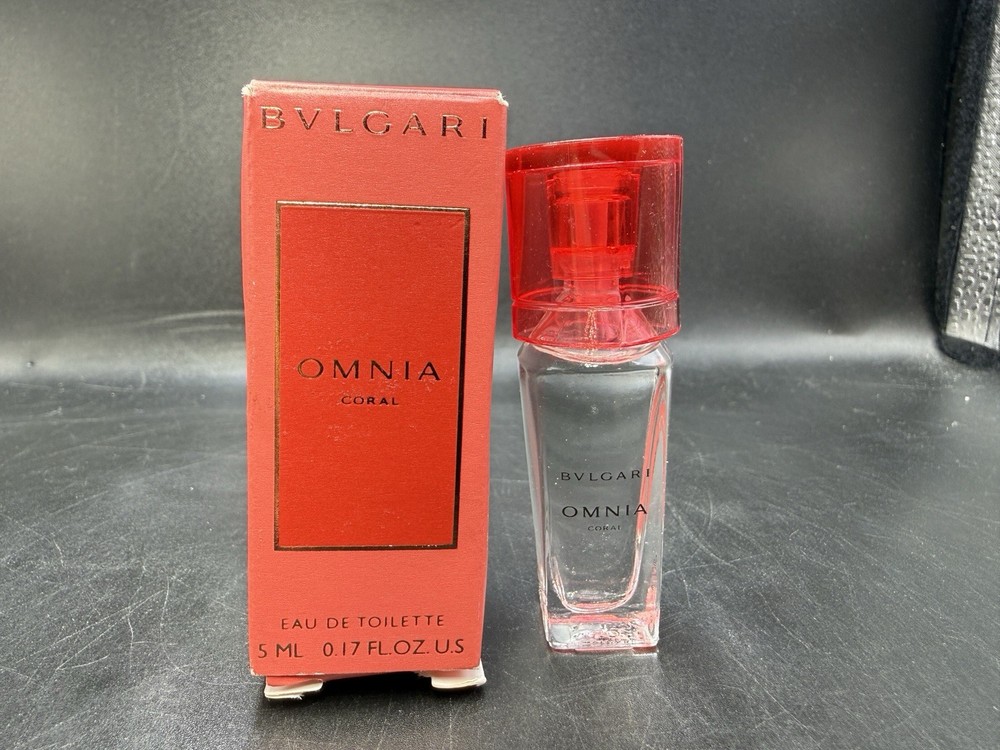 BVLGARI OMNI CORAL PERFUME .17 OZ EDT EAU DE TOILETTE TRAVEL Splash