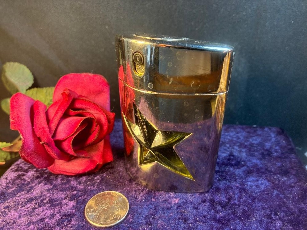 Vintage THIERRY MUGLER ANGEL MEN 3.4 CHROME/METAL FLASK Refillable