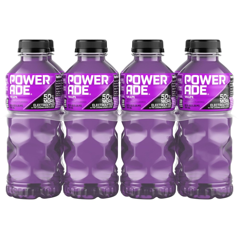 POWERADE Sports Drink Grape, 20 Ounce (Pack of 8)