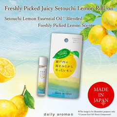3-pack Daily Aroma Japan Setouchi Lemon Roll-On Aroma 7 mL Citrus Fragrance Oil