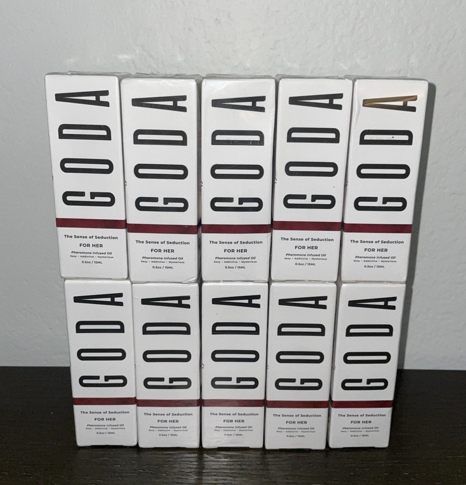 10 NEW GODA For Her Pheromone Infused Perfume 0.5 fl oz Jasmine Peony Rose Lot