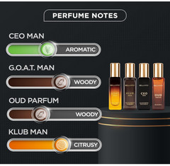 Bella Vita Luxury Men’s Perfume Gift Set 4 x 20ml CEO Oud Klub GOAT EDP