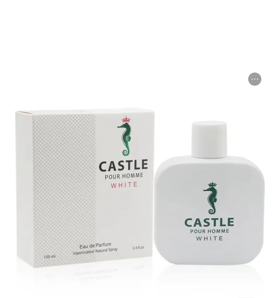 Castle Pour Homme White Eau De Parfum EDP 100ml 3.4oz Men’s Fresh Woody Long Las