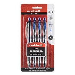 uni-ball 45532PP uni-ball 207 Retractable Gel Pens, Medium Point (0.7mm), Blue,
