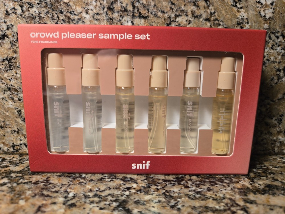 Snif Crowd Pleaser Sample Set Fine Fragrance Spray 0.07 fl oz x 6 Sample Size