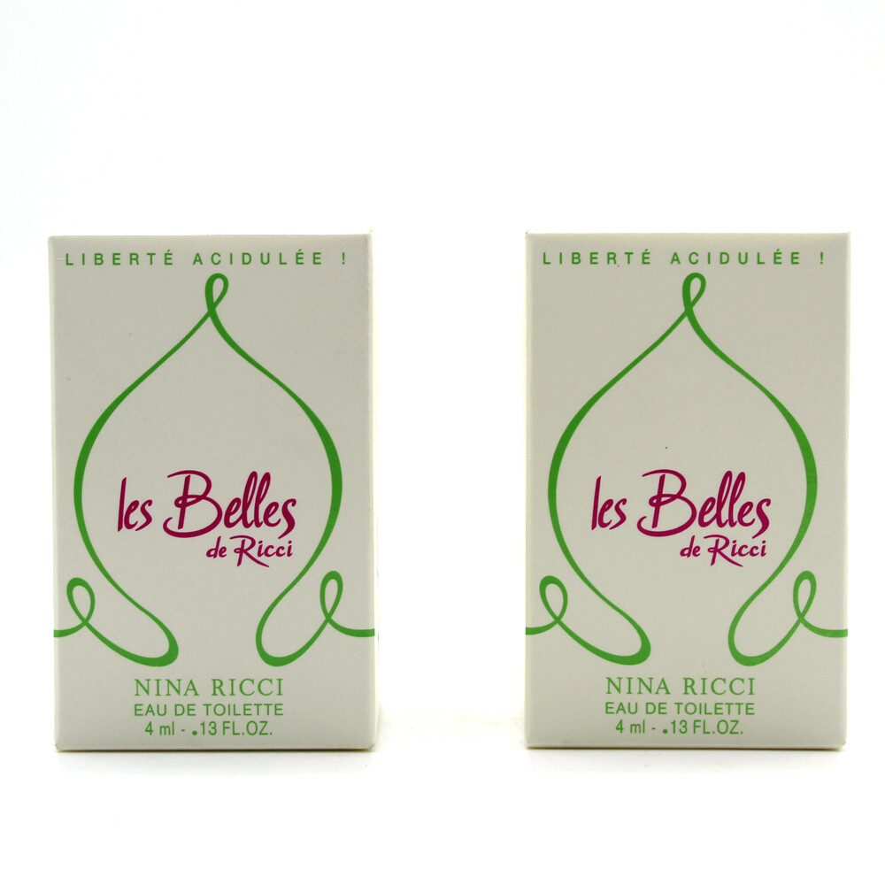 LES BELLES DE RICCI LIBERTY FIZZ by Nina Ricci 4 ml edt splash mini women (PAIR)