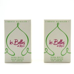 LES BELLES DE RICCI LIBERTY FIZZ by Nina Ricci 4 ml edt splash mini women (PAIR)