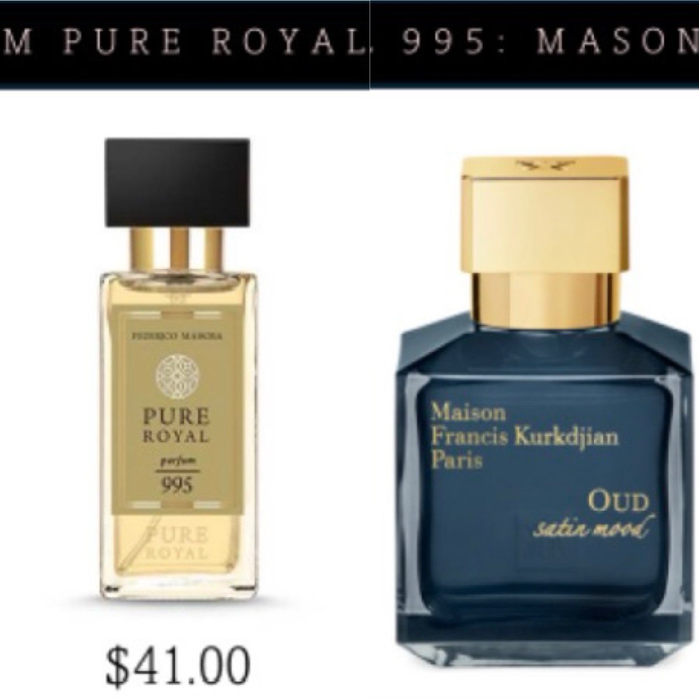 Frederico Mahara 995 Inspired By Maison Francis Kurkdjian Oud Satin Wood 1.7 oz