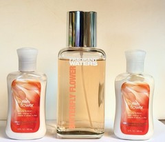 BUTTERFLY FLOWER Fragrant Waters Perfume & 2 Lotions Bath & and Body Works Set