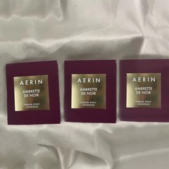 3 x Aerin Ambrette de Noir Parfum Sample Spray Vial .05oz / 1.5 ml ea，tot: .15oz