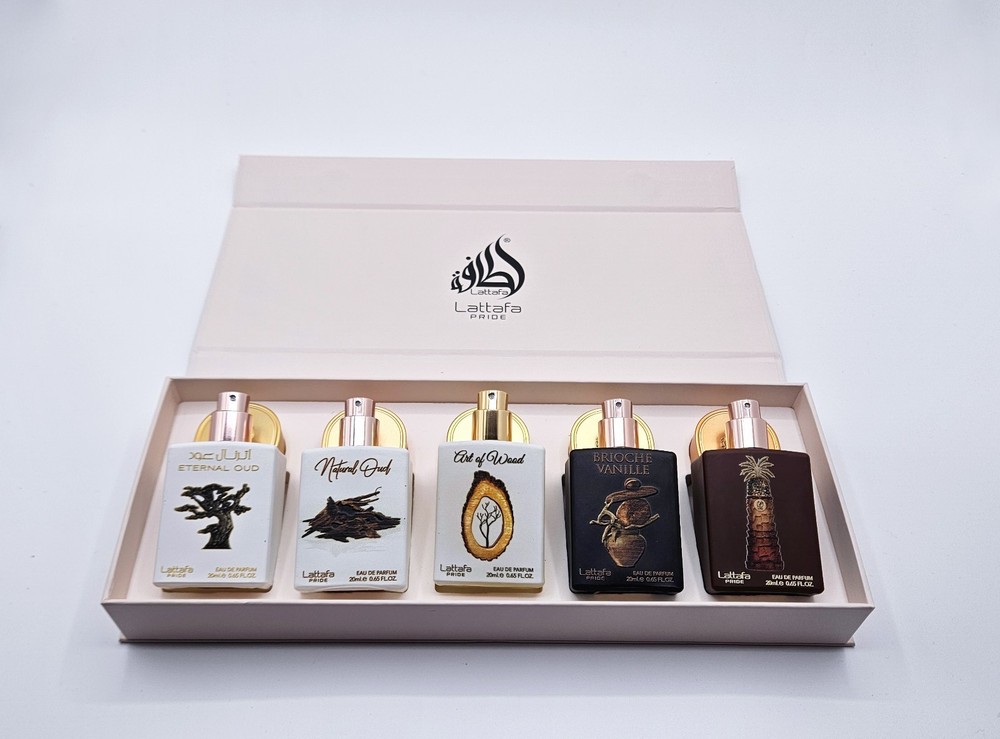 Lattafa Oud & Gourmand Lovers Collection – 5 Eau De Parfum / Cologne 20ML each