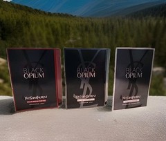YSL BLACK OPIUM EAU DE PARFUM MIXED LOT SAMPLE SPRAY 1.2 ML 0.04 FL OZ SET 3 NEW