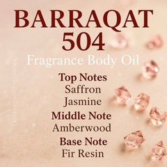 Barraqat 504 Unisex Perfume Body Oil 1/3 Oz (10ml) Roll-on