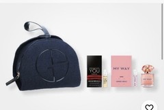 NEW GIFT Giorgio Armani Beauty Vanity Travel Bag + 4 Fragrances My Way With You