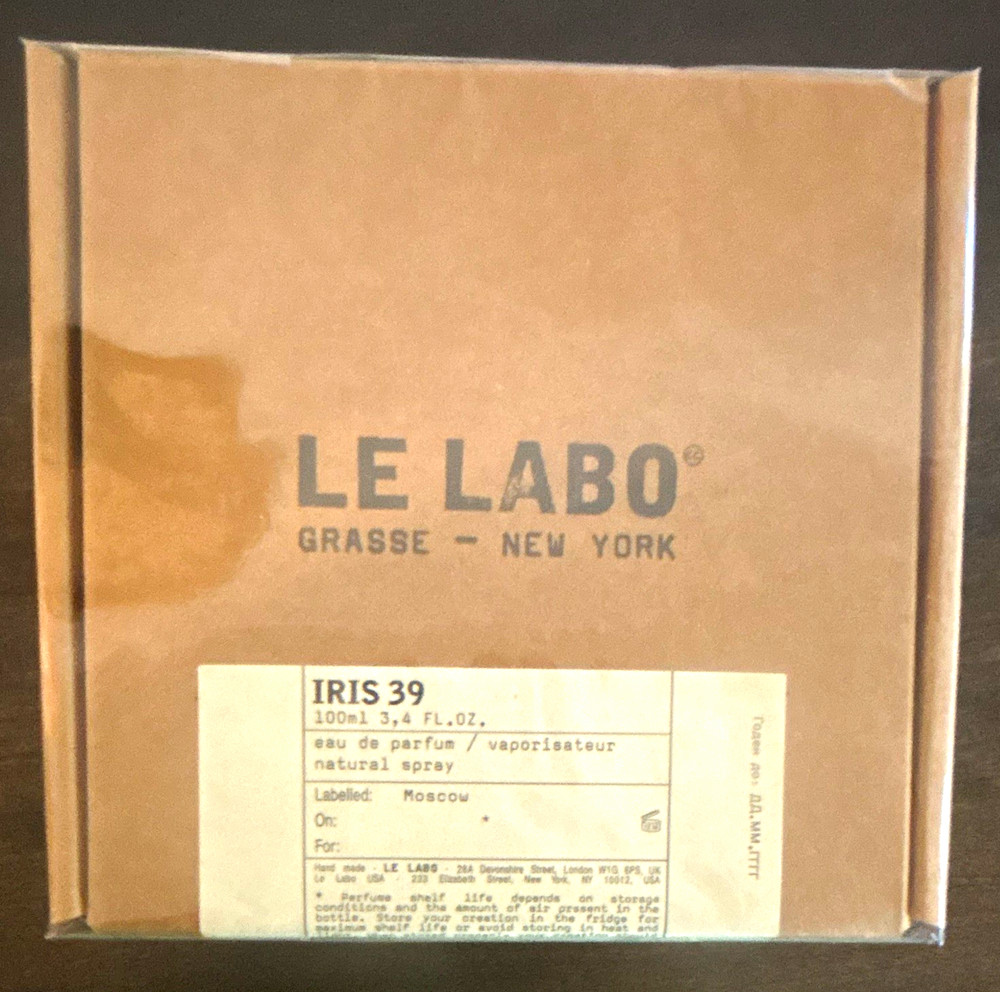 Le Labo IRIS 39 Eau de Parfum Spray Regular Size 3.4 fl oz / 100 ml