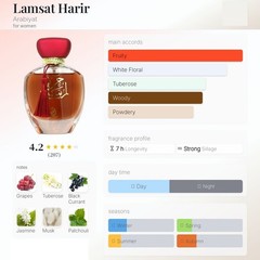 Arabiyat Lamsat Harir For Woman By My Perfumes 100ML 3.4 FL.OZ EAU DE Spray