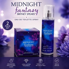 Britney Spears Midnight Fantasy Perfume 1oz & 8oz Fine Fragrance Mist