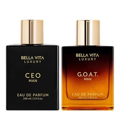 BellaVita Luxury Sigma Male (CEO Man & GOAT Man) Perfume Cologne for Men 2x100ml