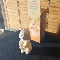 NEW Avon Sweet Tooth Terrier Decanter BOTTLE BOX Topaze Cologne 1979 1OZ PERFUME