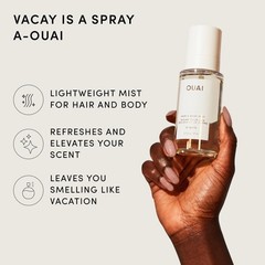 OUAI St. Barts Hair and Body Mist – 3.3 Fl Oz (Pack of 1), Clear