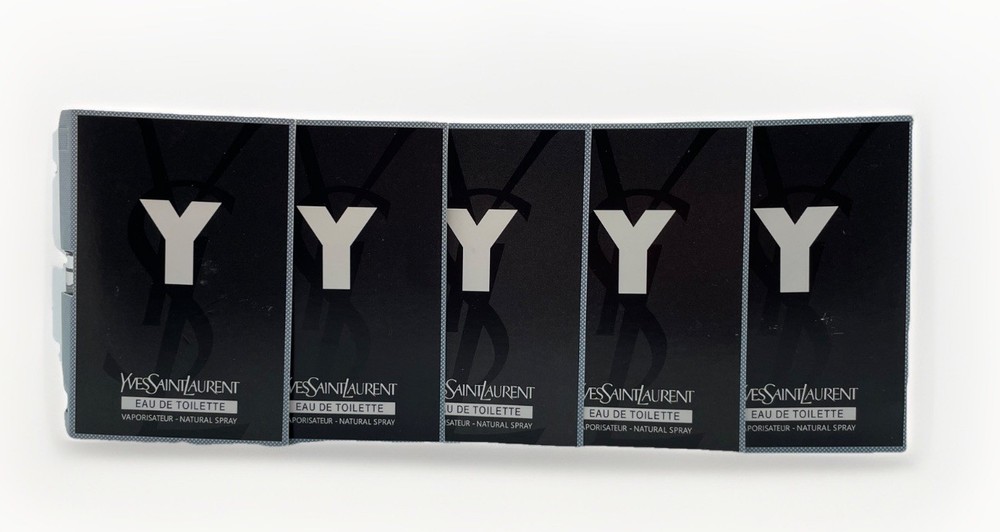 5 X YSL Yves Saint Laurent Y EDT Sample Spray 2 ML-10 ML Total ORIGINAL FORMULA