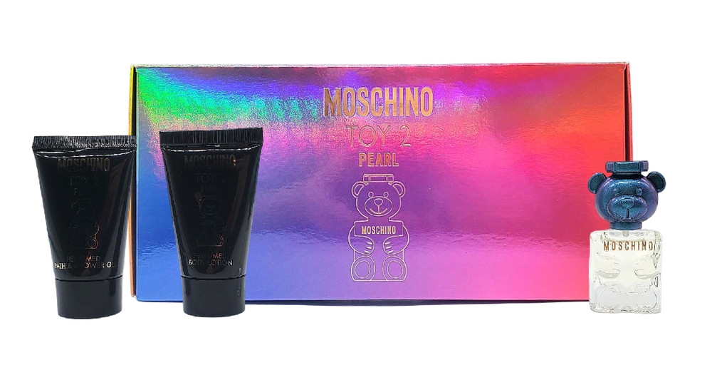 Moschino Toy 2 Pearl 3-pc Set: 0.17 oz EDP MINI SPL + Shower Gel + Body Lotion