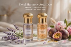 Lavender Passion Fruit Peony Attar Perfume Oil Set Alcohol-Free Gift Unisex