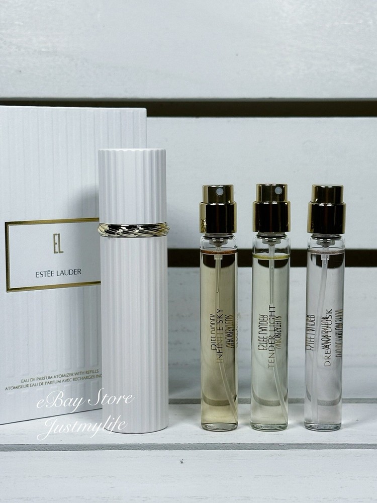 Estee Lauder 4-Pc. Eau de Parfum Travel Sprays & Atomizer Case, 3x10mL, NIB