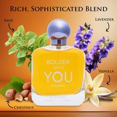 Bolder With You for Men Eau De Parfum Aromatic & 3.4 Fl Oz (Pack of 1)