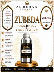Al Rehan Perfumes Zubeda Premium Attar Perfume Oil Best Oil Long Lasting Scent