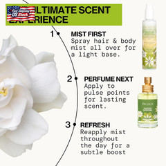 Pacifica Tahitian Gardenia Perfume Spray 1Oz – Tropical Floral Fragrance with Ga