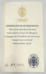 Fabergé Crystal Limited Edition Parfum Atomizer 2.0 oz 60 ml Numbered
