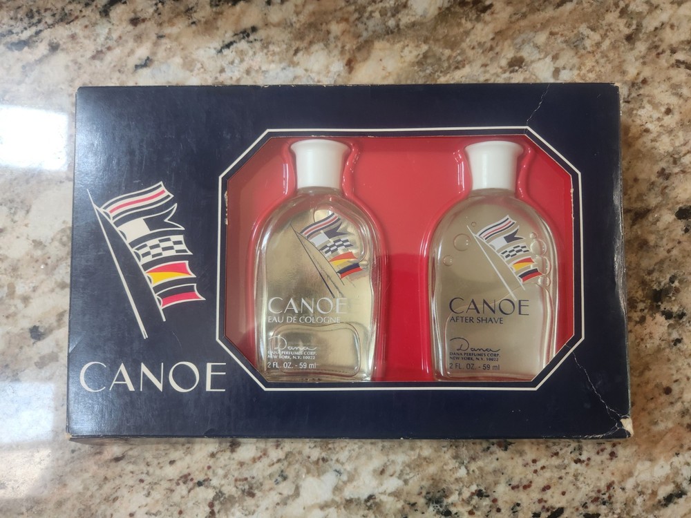 Canoe Eau De Toilette Cologne After Shave Splash Authentic For Men Gift Set 2pc