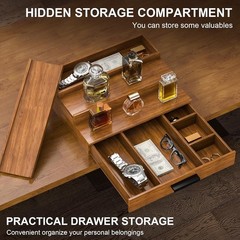 Walnut Wood Cologne Organizer Men 3 Tier Cologne Stand,Wooden Cologne Holder