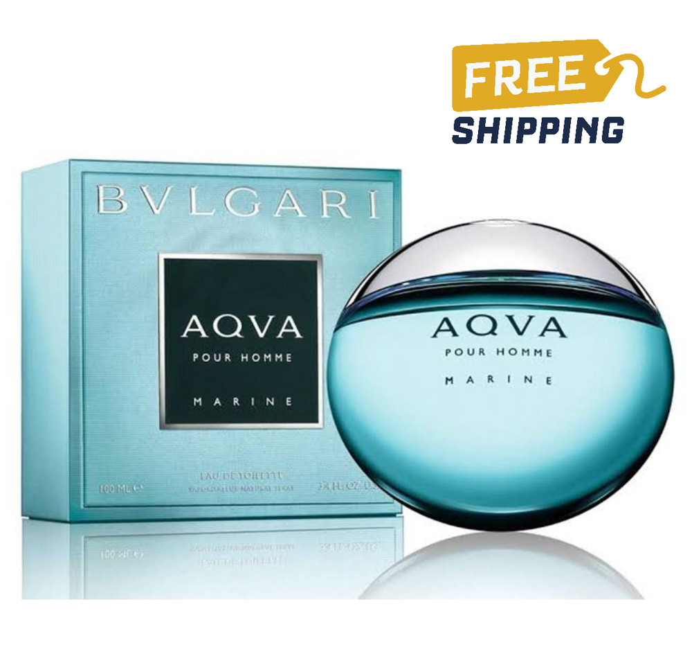 Bvlgari Aqva Pour Homme Marine Eau de Toilette Spray 3.4oz 100ml Men Perfume New