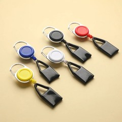 Color: Blue – Silicone Sticker Lighter Leash Safe Stash Clip Retractable Keychai