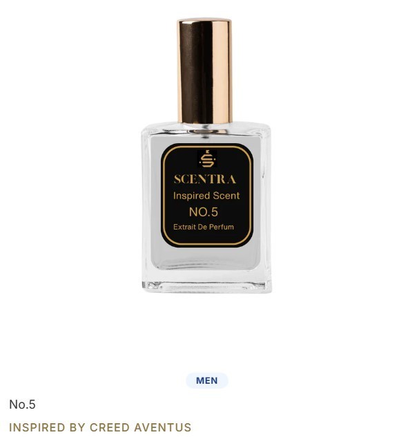 Scentra Inspired Scent No.5 Extrait De Parfum Inspired by Creed Aventus 30ml