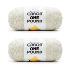 One Pound Off White Yarn – 2 Pack of 454g/16oz – Acrylic – 4 Medium (Worsted)…