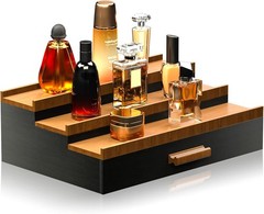 Cologne Organizer for Men 3 Tier of Cologne Display with Drawer Storage Perfume