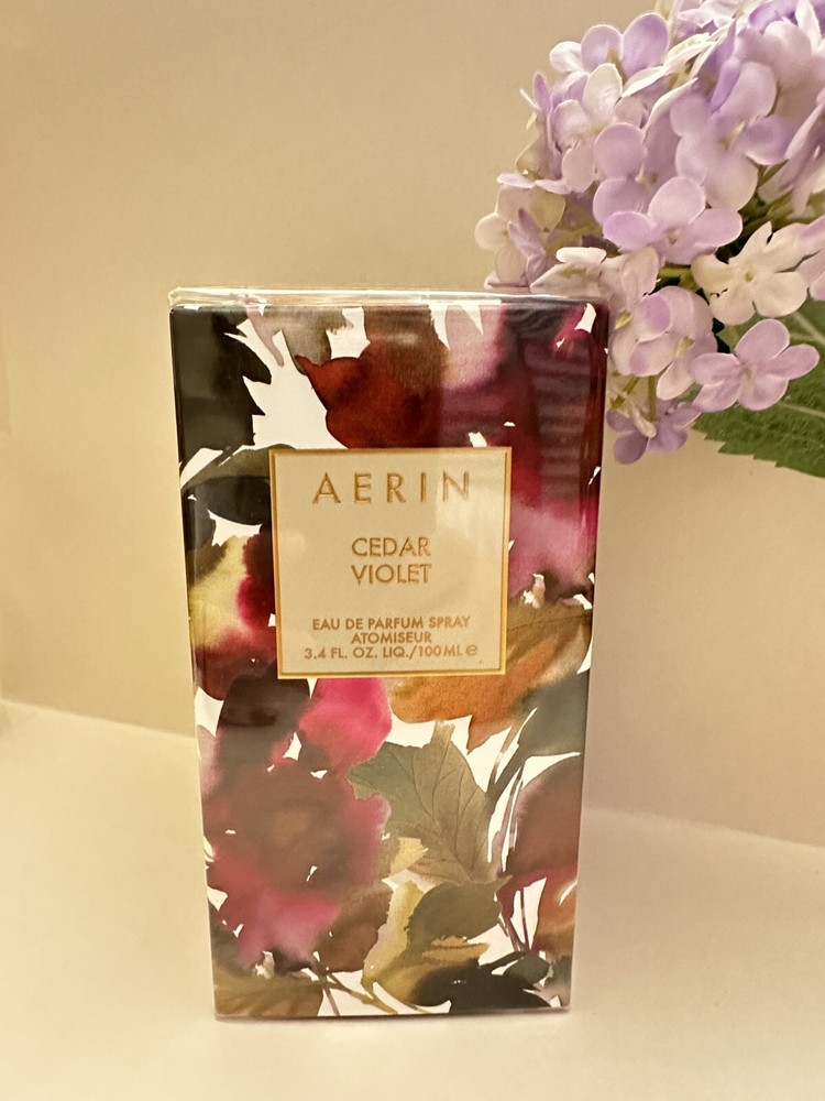 AERIN Cedar Violet Eau de Parfum Spray, Large Size 3.4oz/100ml New In Sealed Box