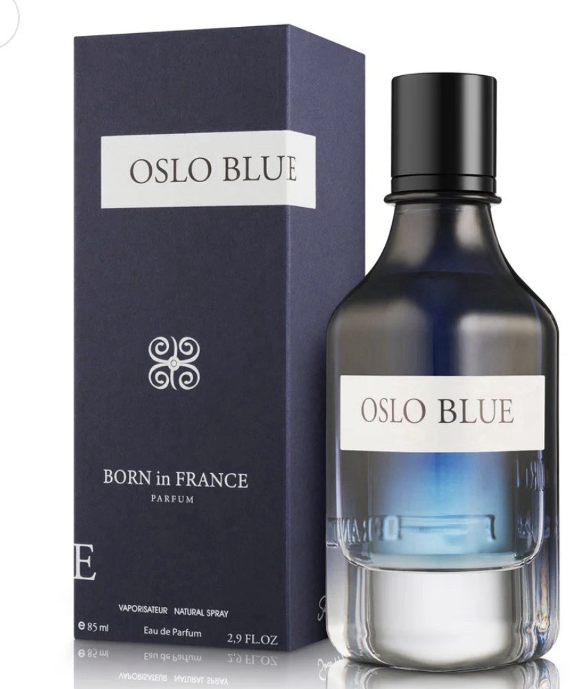 OSLO BLUE BORN IN FRANCE PARFUM 2.9FL OZ FOR MEN NEW SEALEAD BOX.