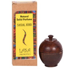 Natural Solid Perfume Lasa Sandal Fragrance For Body Long Lasting In Wooden Jar