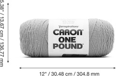 Caron One Pound off White Yarn – 2 Pack of 454G/16Oz – Acrylic – 4 Medium (Worst