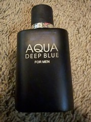 Aqua Deep Blue For Men Cologne Fragrance Spray Full Size 3.4 Oz