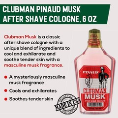 Pinaud Musk After Shave Cologne – Refreshing 6oz Aftershave for Smooth Skin