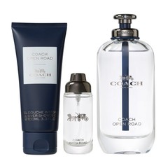 Coach Open Road for Men 3pc set 3.3oz EDT + .5oz Travel Spray + 3.3oz Shower Gel