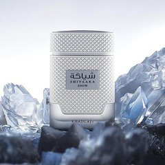 Khadlaj Shiyaaka Snow – Citrusy, Woody, Spicy, 3.4 Fl Oz (Pack of 1), White